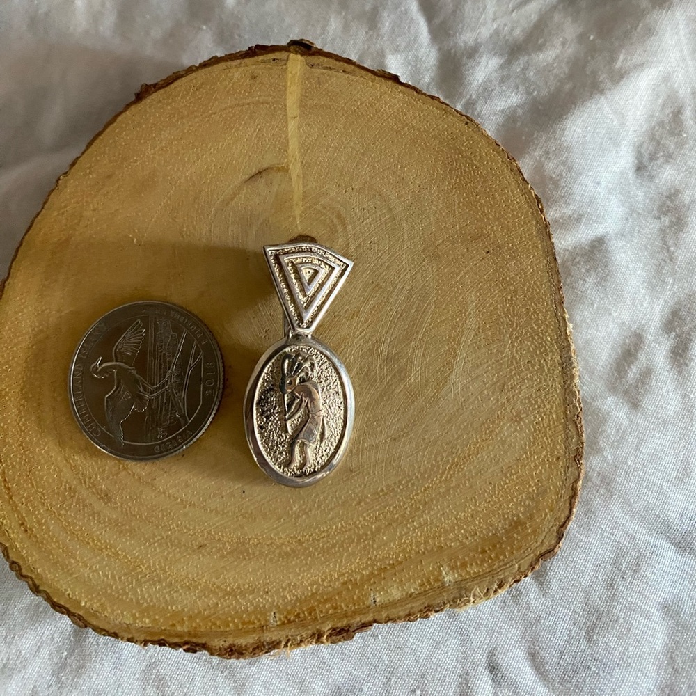 Kokopelli sterling silver pendant